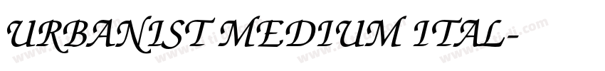 URBANIST MEDIUM ITAL字体转换